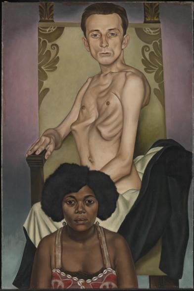 Agosta, the Pigeon-Chested Man, and Rasha, the Black Dove 1929 by Christian Schad 1894-1982